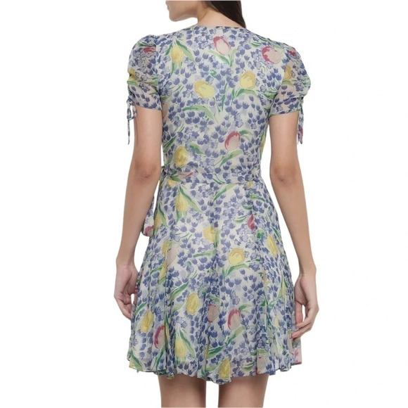 Polo Ralph Lauren Womens Floral Short Sleeve Crepe Wrap Dress Size 2 - Picture 2 of 15